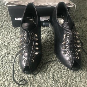 Black and silver nail head Giuseppe booties